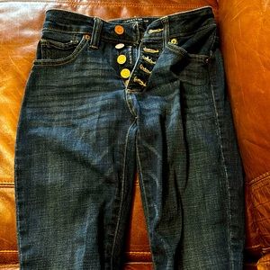 Lucky button fly ankle jeans